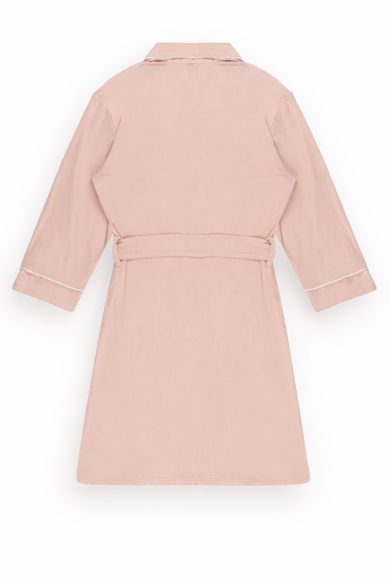 Piped-Trim Modal Robe