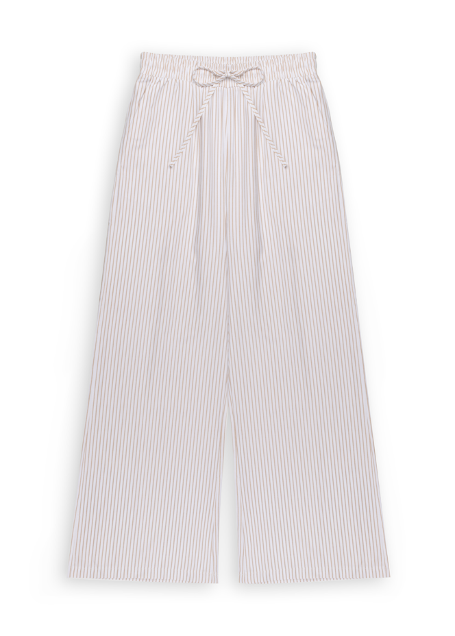 STRIPED LONG SLEEVE SHIRT AND WIDE LEG PANT SET