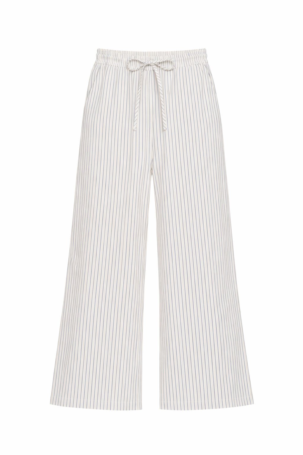 STRIPED LONG SLEEVE SHIRT AND WIDE LEG PANT SET