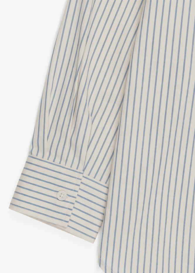 STRIPED LONG SLEEVE SHIRT AND WIDE LEG PANT SET
