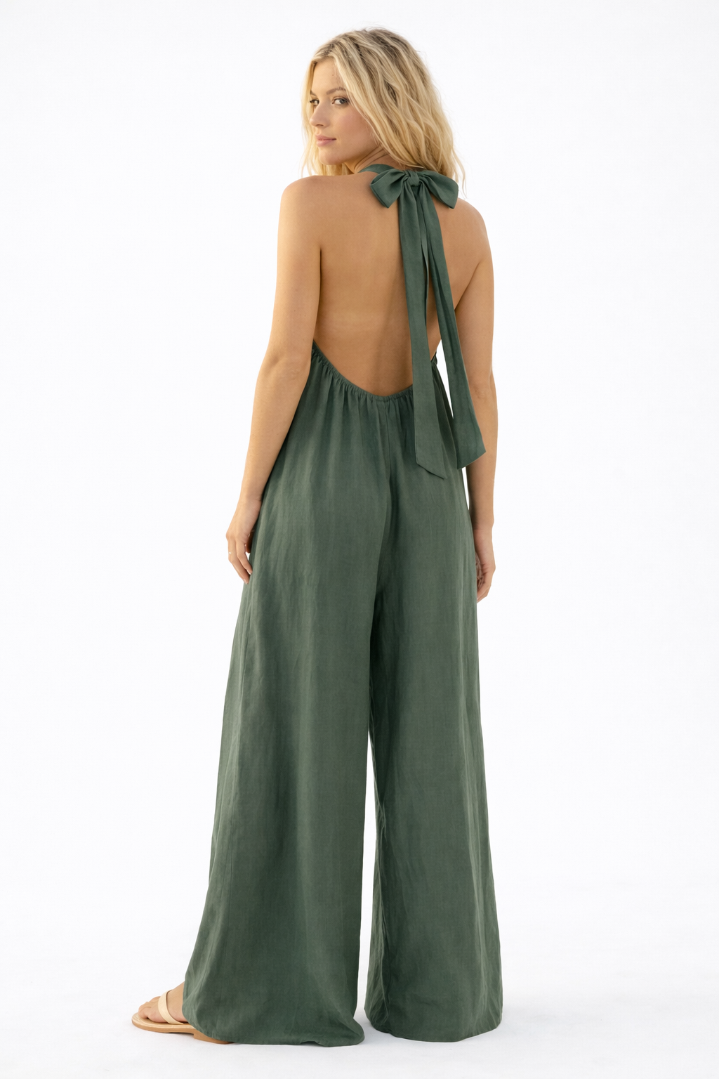 ULTRA WIDE LEG JUMPSUIT WITH POCKETS