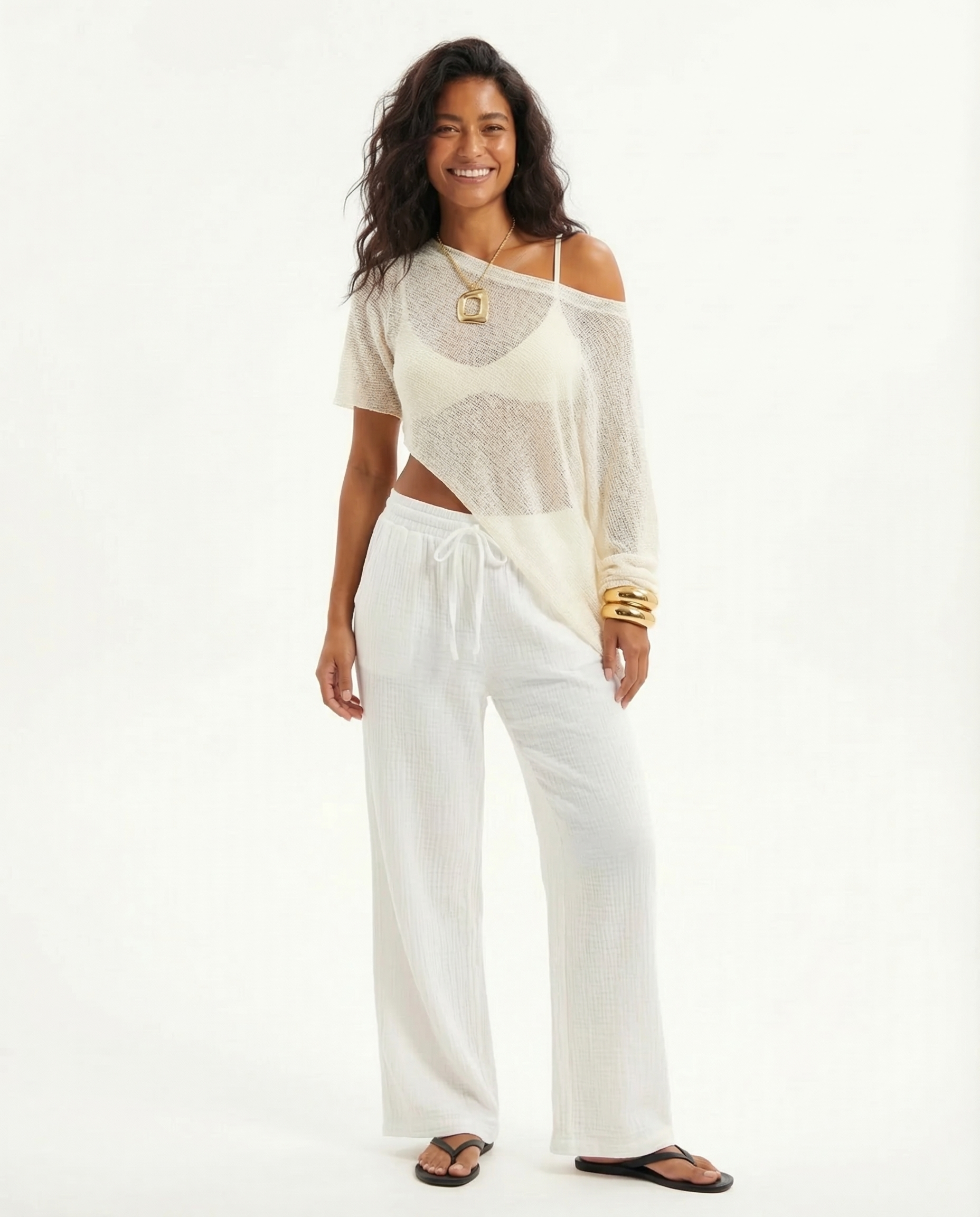 WIDE LEG PULL ON PANT