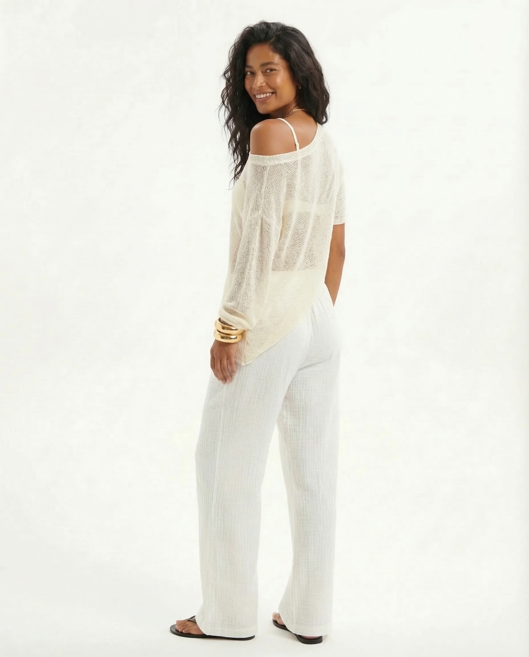 WIDE LEG PULL ON PANT