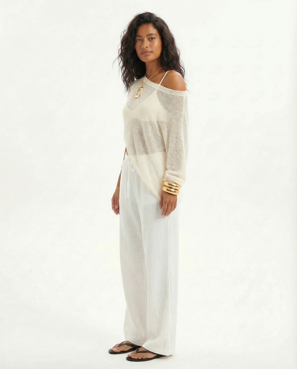 WIDE LEG PULL ON PANT