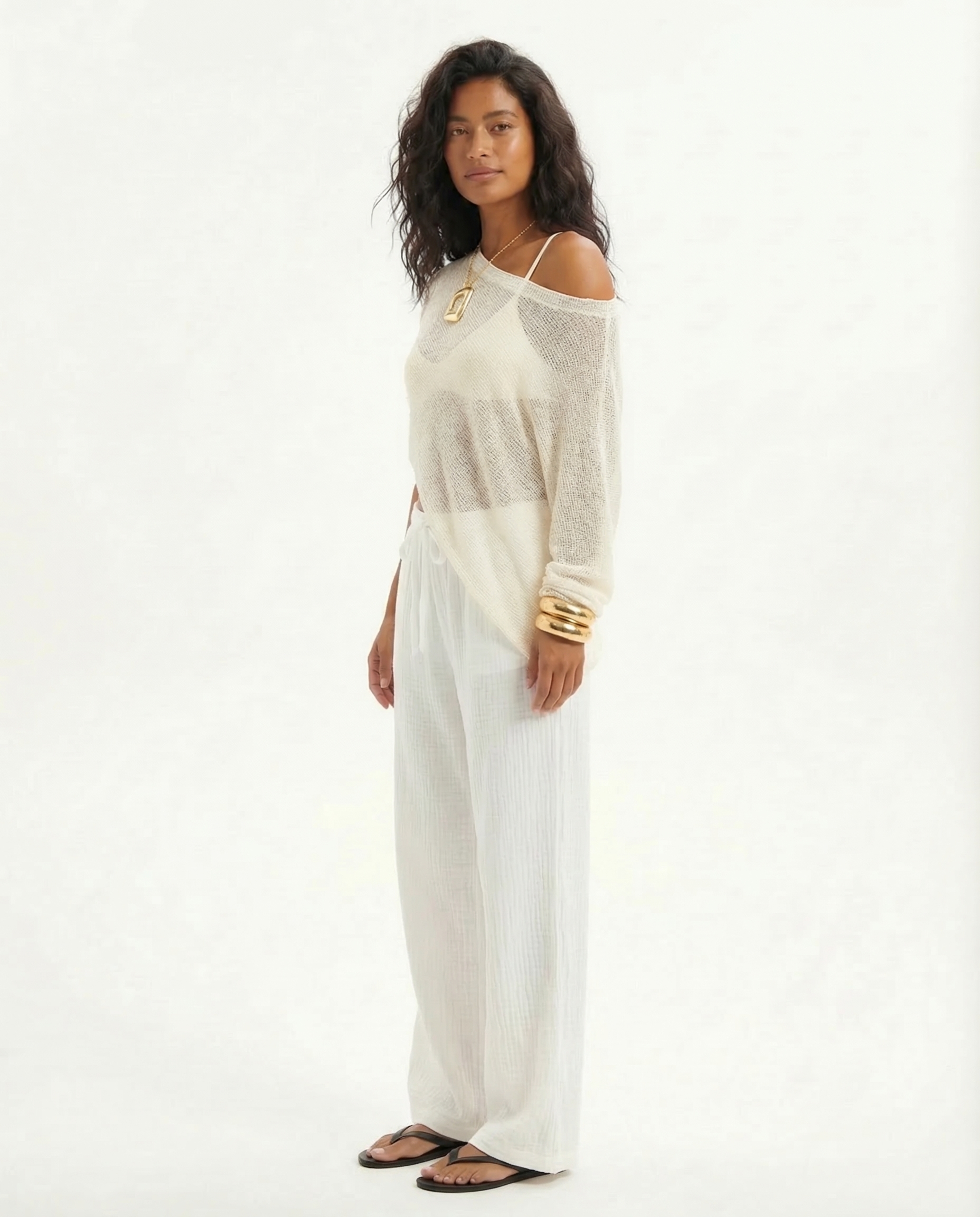 WIDE LEG PULL ON PANT