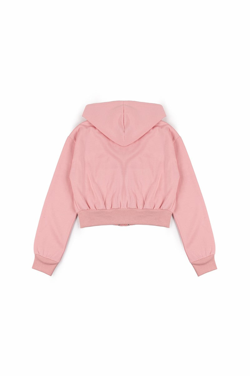 Cropped Embellished Hoodie