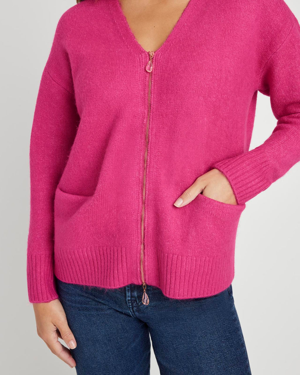 Zeena Zip-Up Cardigan