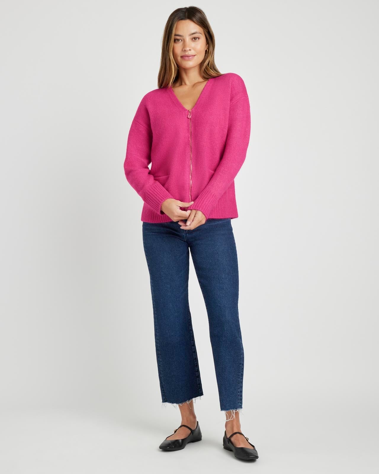 Zeena Zip-Up Cardigan