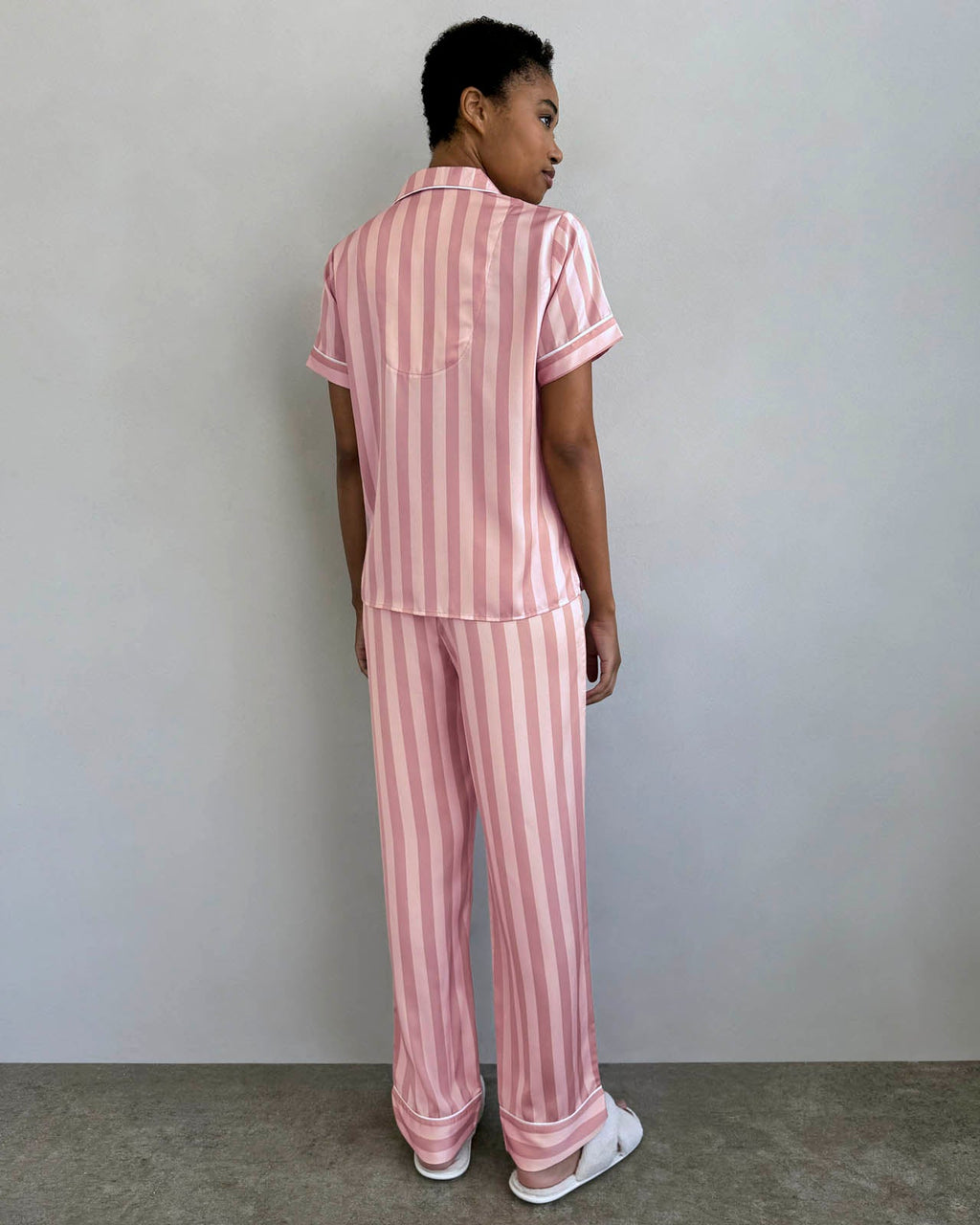 Cabana Stripe Satin Silk Sleep Set