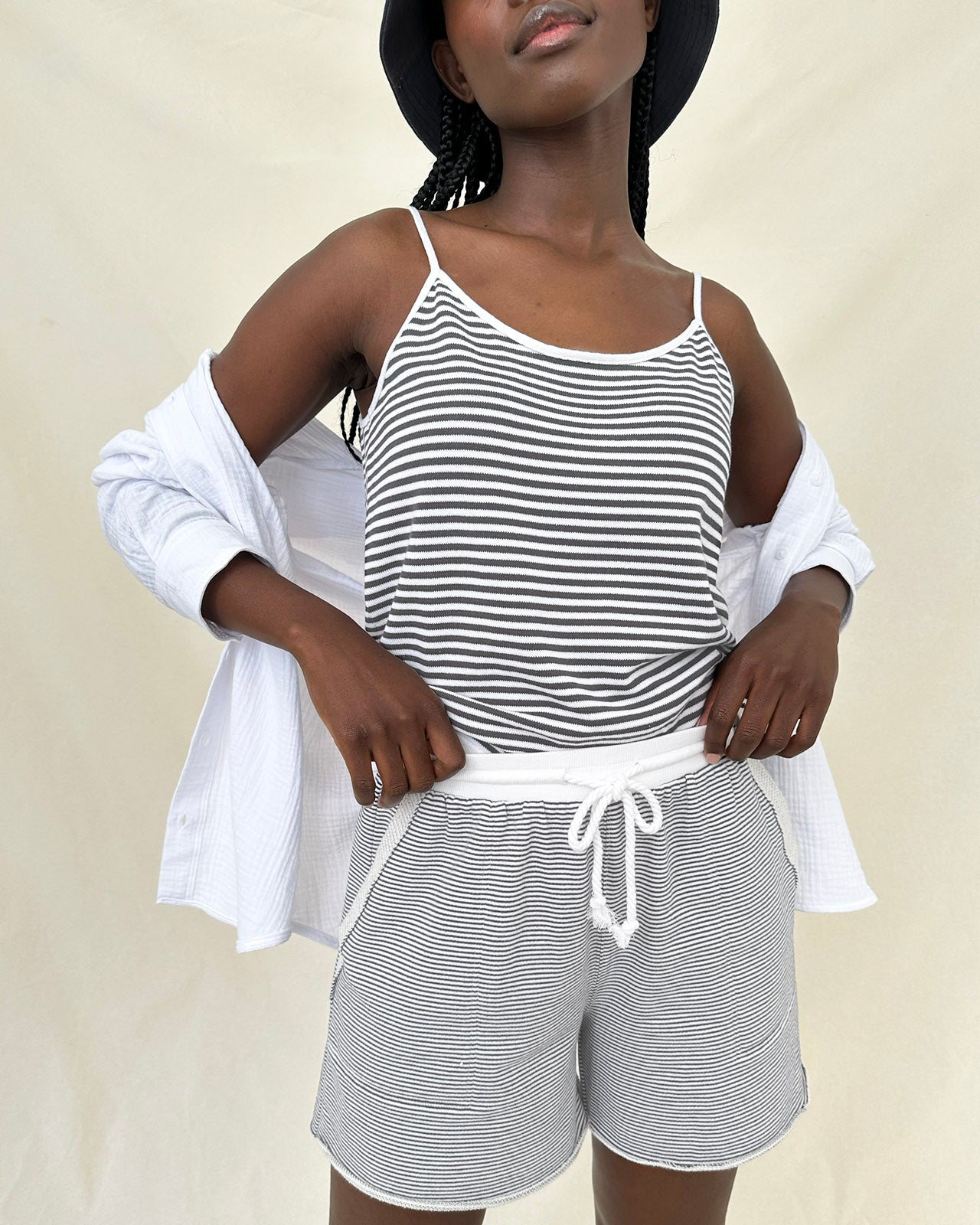 Stripe Beach Sweater Tank