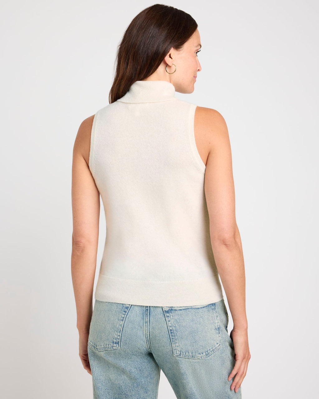 Tori Cashmere Turtleneck Tank