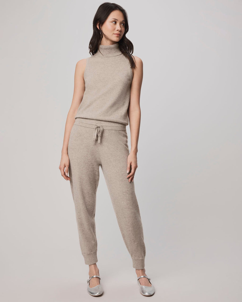 Tori Cashmere Turtleneck Tank