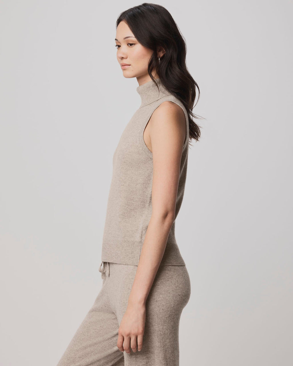 Tori Cashmere Turtleneck Tank
