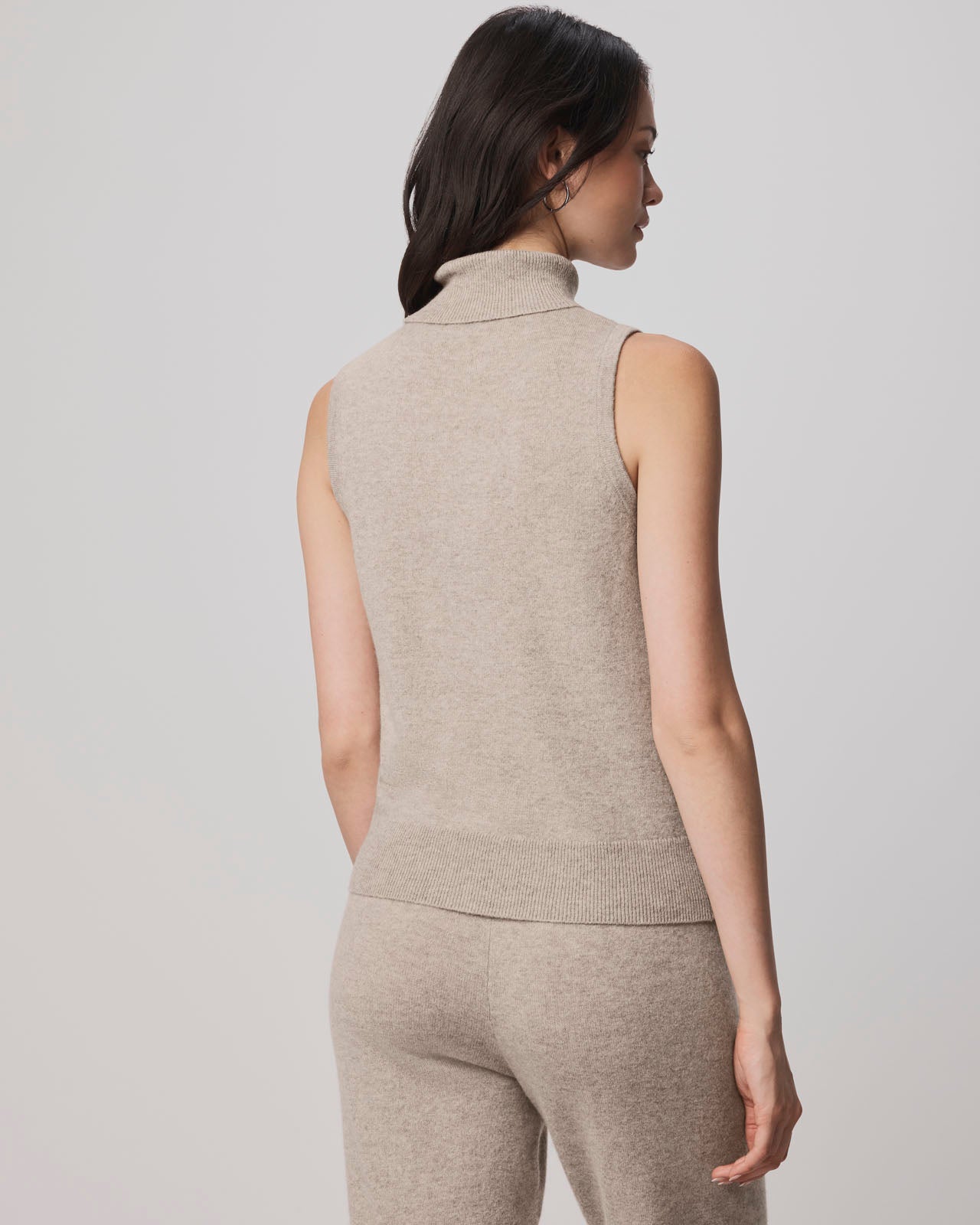 Tori Cashmere Turtleneck Tank
