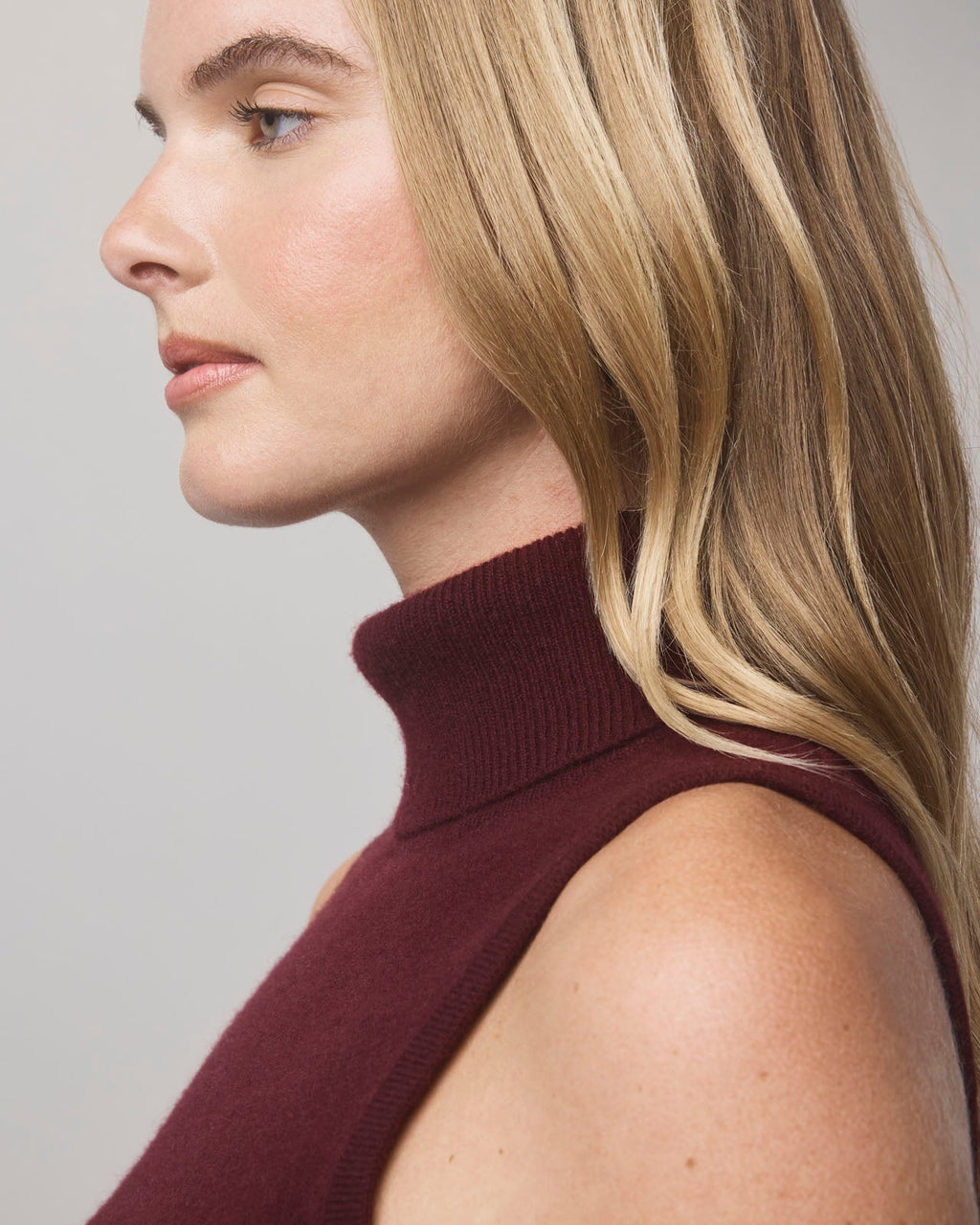 Tori Cashmere Turtleneck Tank