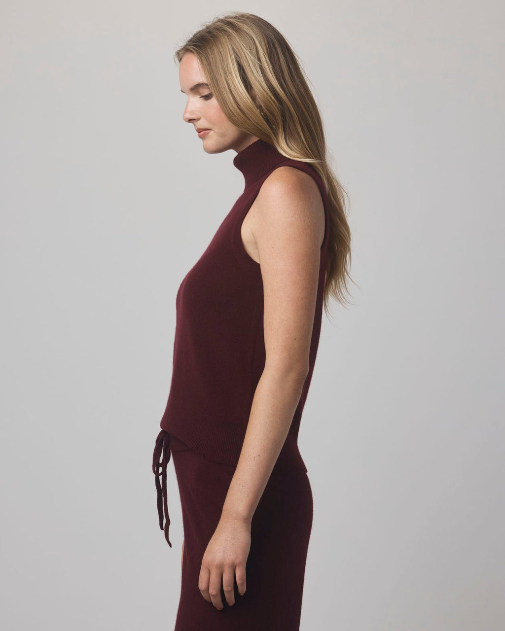 Tori Cashmere Turtleneck Tank