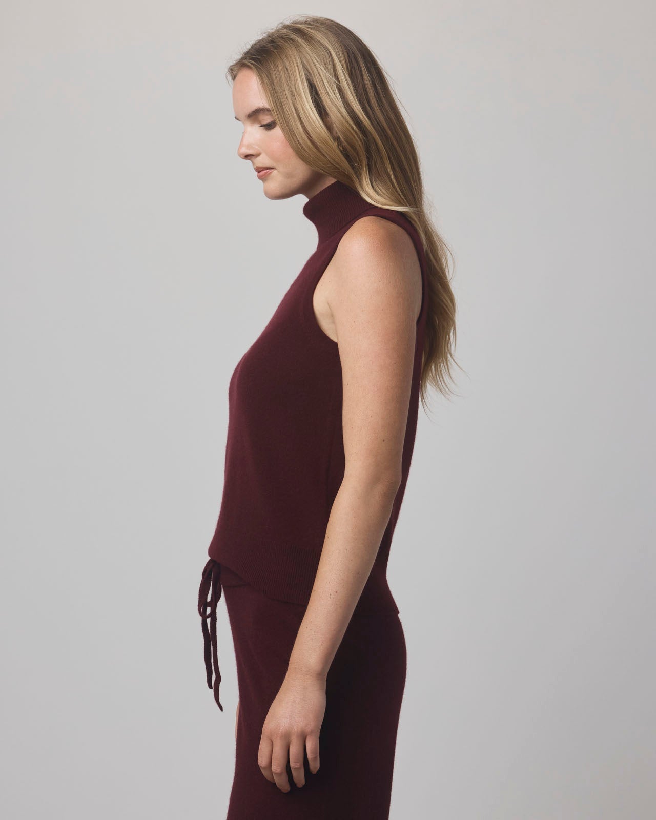 Tori Cashmere Turtleneck Tank