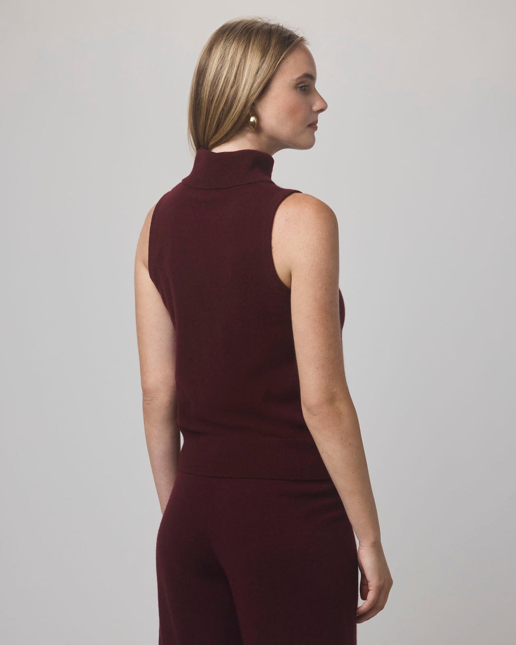 Tori Cashmere Turtleneck Tank