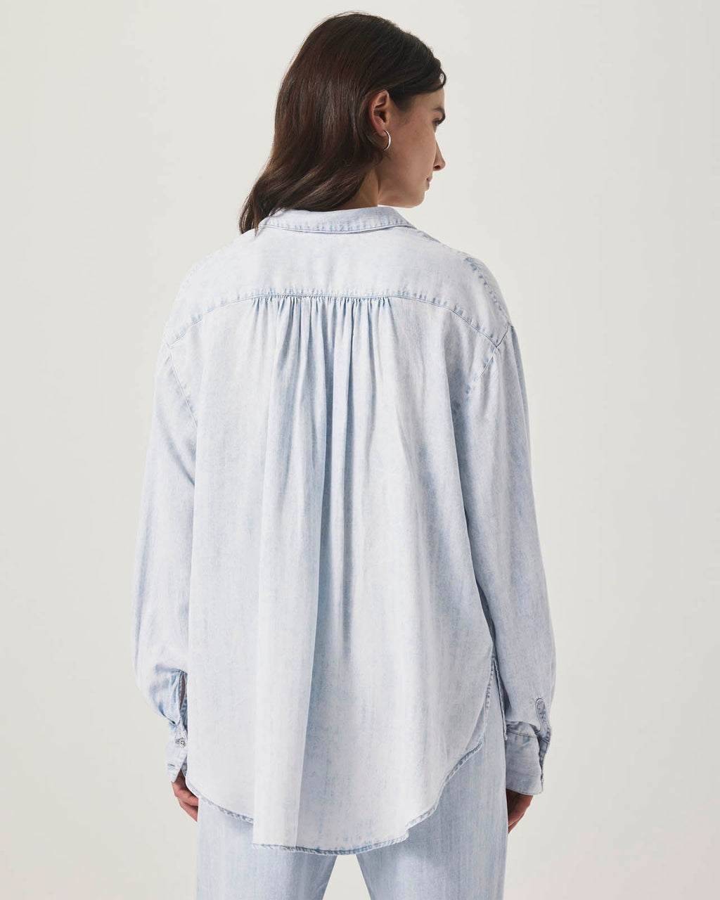 Bleached Indigo Button Down