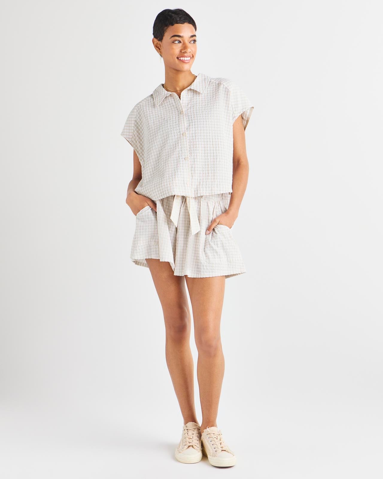 Gabrielle Gingham Top