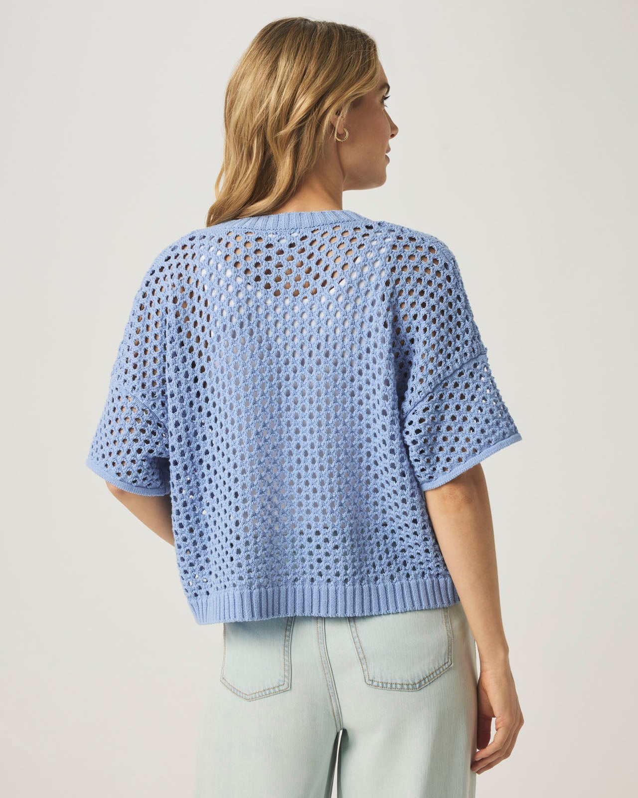 Nova Pointelle Short Sleeve Cardigan