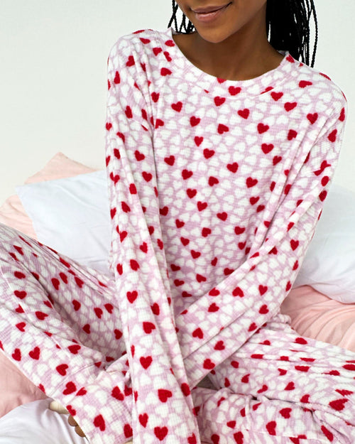 Candy Heart Marna Waffle PJ Set