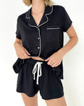 Black Flora Pillowsoft Short Set